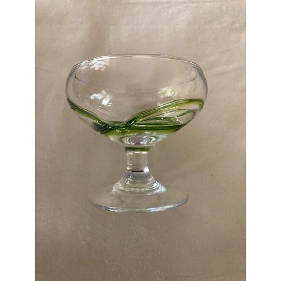 Set of 6 Sherbet, Dessert Coloured Swirl Glasses. perhaps Pier One - Picture 2 of 11